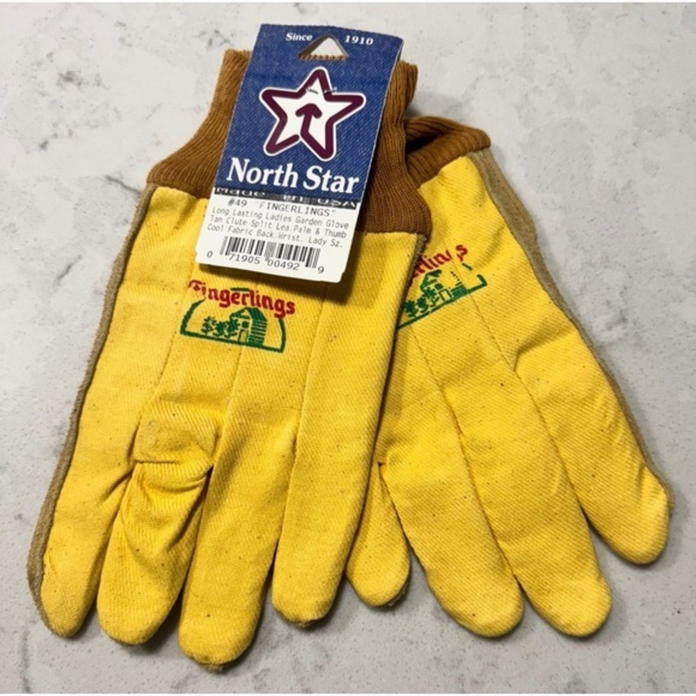 North Star Women's Leather Palm And Thumb Garden Gloves Made In USA